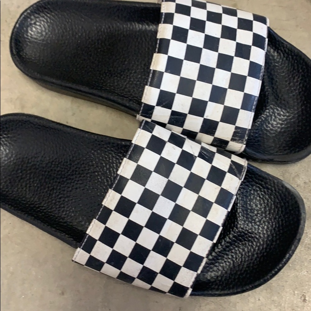 Mans vans check slides size 8